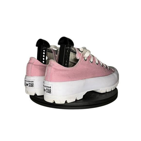 Womens Converse Chuck Taylor All Star Lugged Low Sneakers Size 9 Pink White - Picture 4 of 6